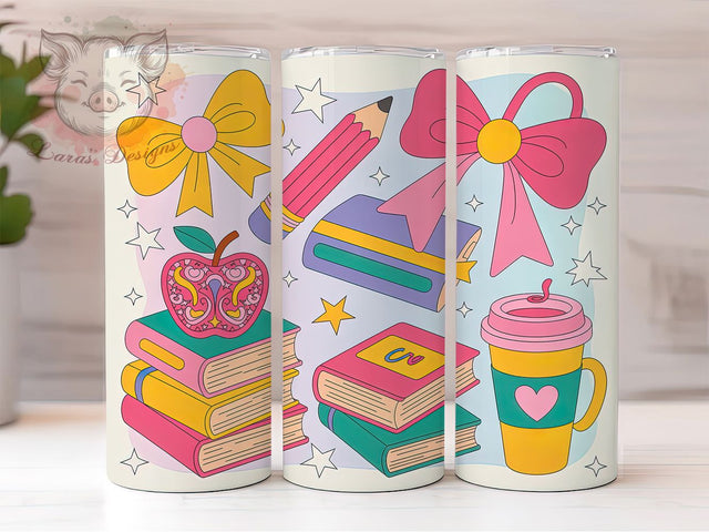 Teacher Life Humor 20oz Tumbler, Tumbler Wrap, Sublimation Design, 20oz Tumbler, Classroom Gift, Teacher Life, School Humor Sublimation Lara' s Designs 