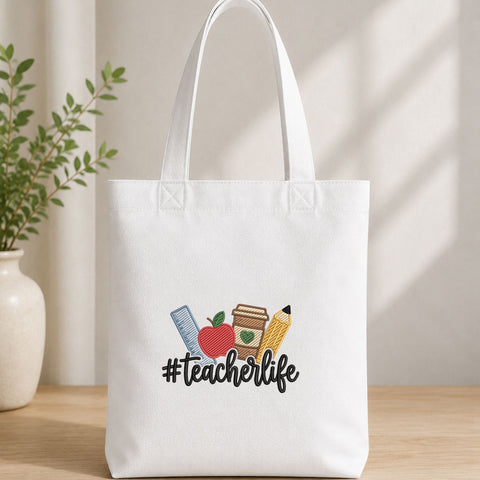 Teacher Life Machine Embroidery Design – School Supplies Teacher Appreciation Embroidery File Embroidery/Applique DESIGNS PatternFeed8 