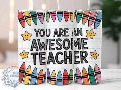 Teacher Life Notepad 20oz Tumbler, Notepad Wrap, Sublimation Gift, Educator Mug, 20oz Tumbler Design, Teacher Life Quote, Classroom Theme Sublimation ToriDesigns 