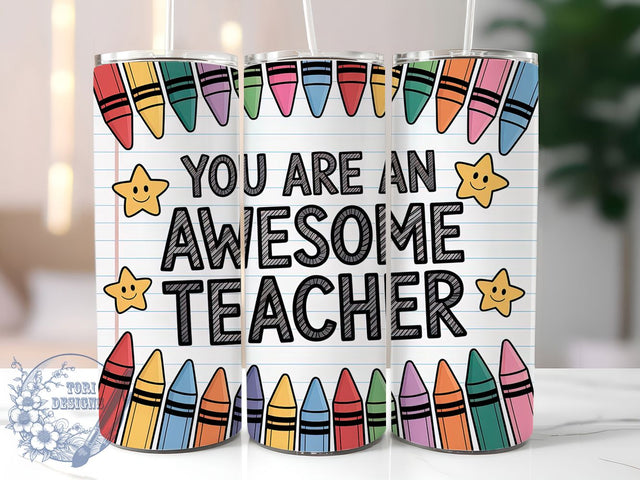 Teacher Life Notepad 20oz Tumbler, Notepad Wrap, Sublimation Gift, Educator Mug, 20oz Tumbler Design, Teacher Life Quote, Classroom Theme Sublimation ToriDesigns 