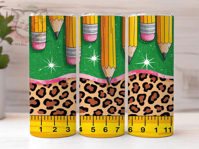 Teacher Life Pencil School Tumbler, Pencil Tumbler Wrap, School Tumbler Design, 20oz Sublimation Wrap, Back To School Tumbler, Educator Gift Tumbler, Classroom Tumbler Wrap Sublimation Lara' s Designs 