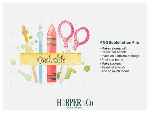 Teacher Life SVG PNG Cut EPS File SVG HarperNCo 