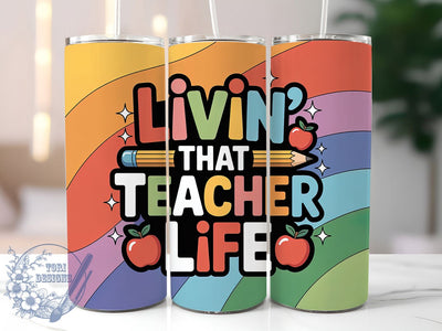 Teacher Lifestyle 20oz Tumbler, Lifestyle Wrap, Sublimation Gift, Educator Mug, 20oz Tumbler Design, Teacher Life Quote, Classroom Theme Sublimation ToriDesigns 