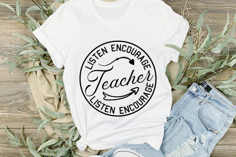 Teacher Listen Encourage Motivate Inspire SVG Angelina750 