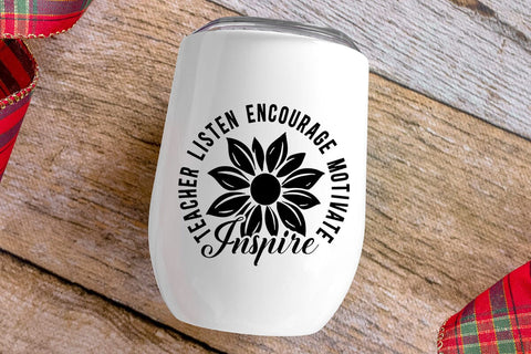 Teacher Listen Encourage Motivate Inspire SVG Angelina750 
