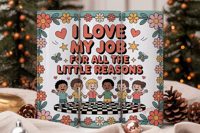 Teacher Little Reasons 20oz Tumbler Wrap Sublimation DesignSVG 