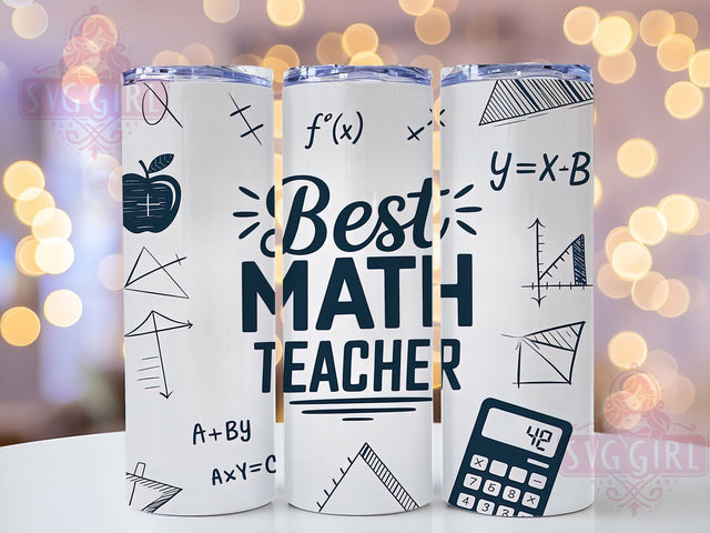 Teacher Math Appreciation Tumbler Wrap, Mathematics Educator, Top Teacher Present, Math Class Tumbler, Teaching Excellence, School Staff Gift, Math Department Gift Sublimation SvggirlplusArt 