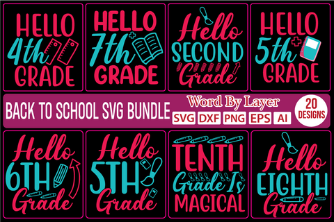 Teacher Mega SVG Bundle, Back to School Mega Bundle, 100 Days of School SVG BUNDLE SVG DesignPlante 503 