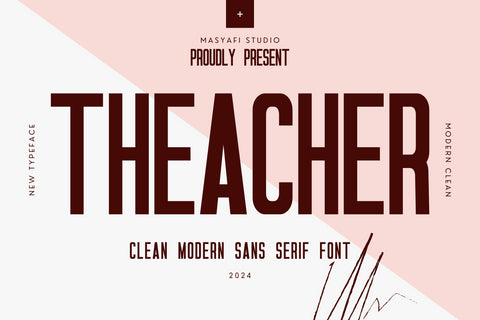 Teacher - Modern Sans Serif Font Font Masyafi Studio 