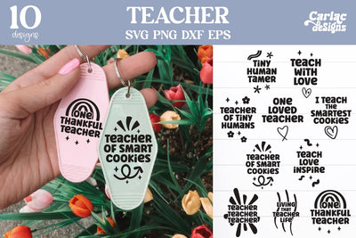 Teacher Motel Keychain SVG Bundl SVG Carla C Designs 