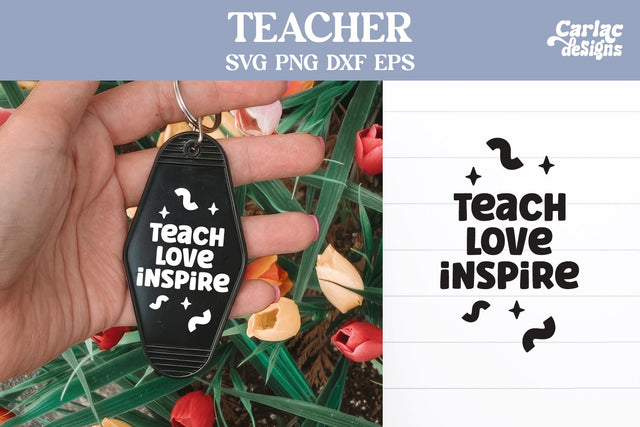 Teacher Motel Keychain SVG SVG Carla C Designs 