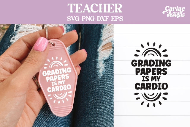 Teacher Motel Keychain SVG SVG Carla C Designs 