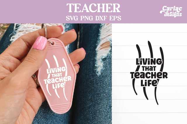 Teacher Motel Keychain SVG SVG Carla C Designs 