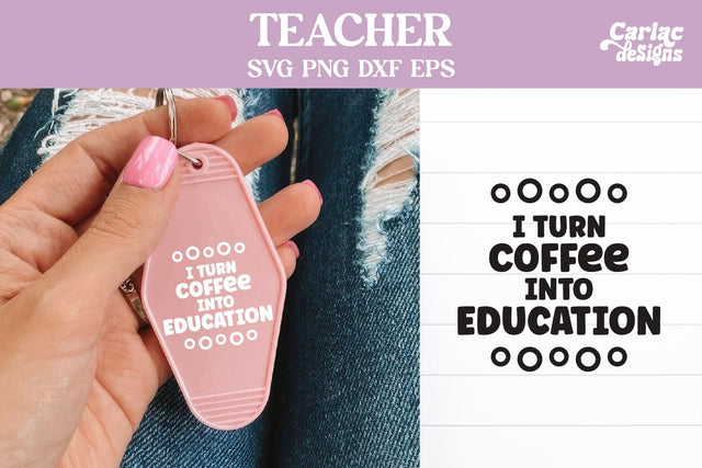 Teacher Motel Keychain SVG SVG Carla C Designs 