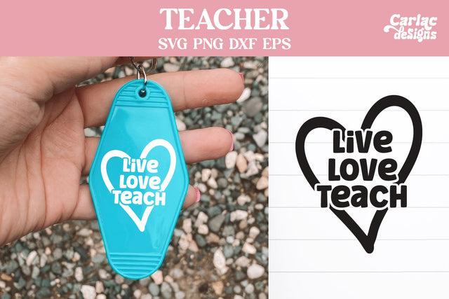 Teacher Motel Keychain SVG SVG Carla C Designs 