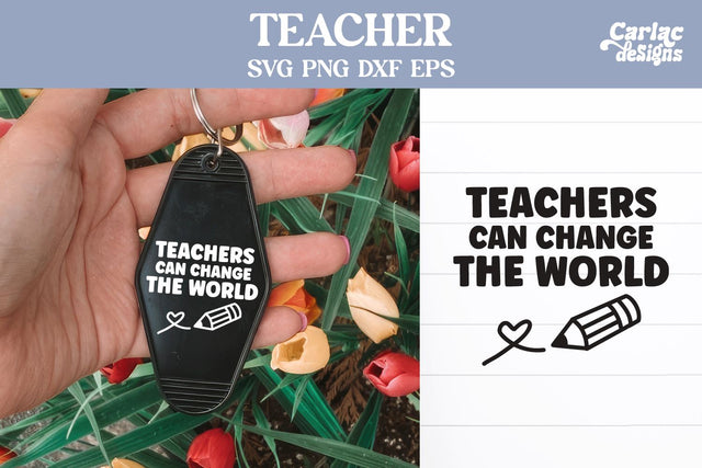 Teacher Motel Keychain SVG SVG Carla C Designs 