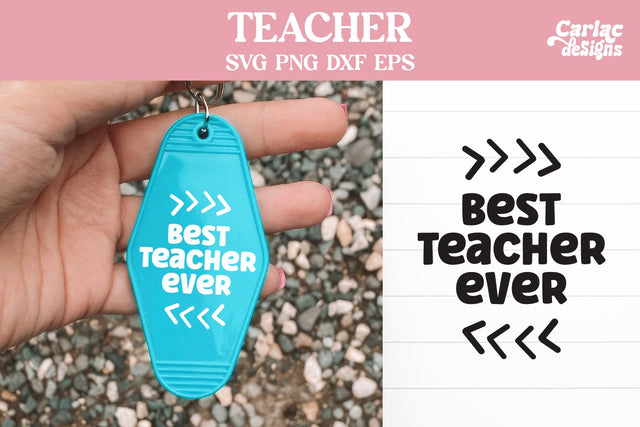 Teacher Motel Keychain SVG SVG Carla C Designs 