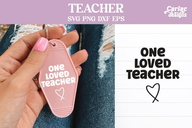 Teacher Motel Keychain SVG SVG Carla C Designs 