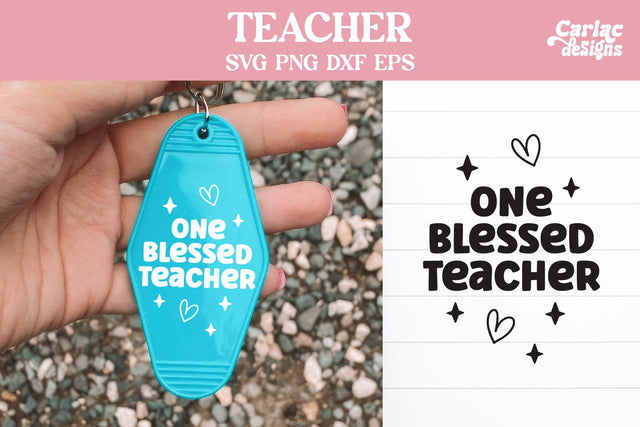 Teacher Motel Keychain SVG SVG Carla C Designs 