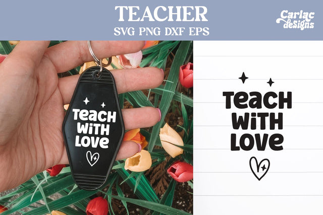 Teacher Motel Keychain SVG SVG Carla C Designs 