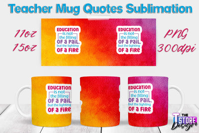 Teacher Mug Sublimation | 11 oz 15 oz Mug | School Design | PNG File Sublimation The T Store Design 