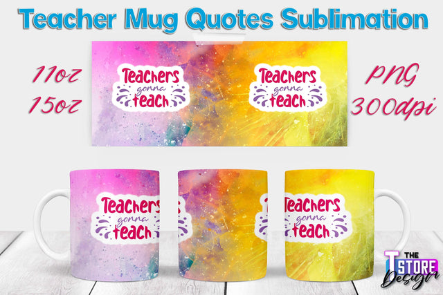 Teacher Mug Sublimation | 11 oz 15 oz Mug | School Design | PNG File Sublimation The T Store Design 