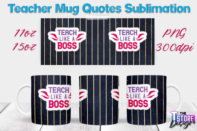 Teacher Mug Sublimation | 11 oz 15 oz Mug | School Design | PNG File Sublimation The T Store Design 