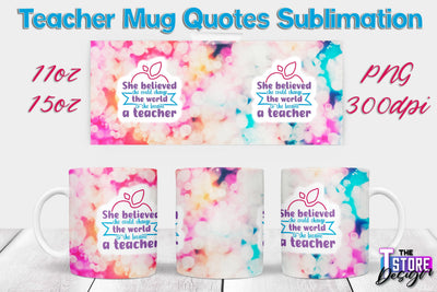Teacher Mug Sublimation | 11 oz 15 oz Mug | School Design | PNG File Sublimation The T Store Design 