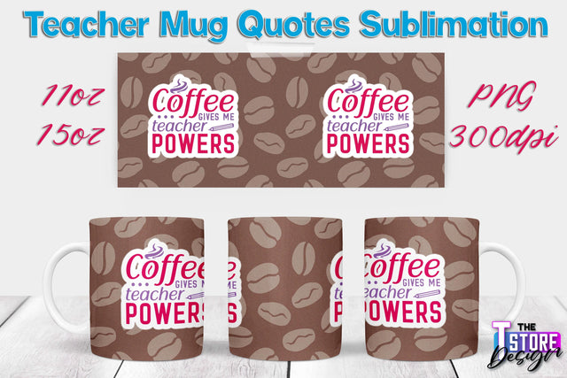 Teacher Mug Sublimation | 11 oz 15 oz Mug | School Design | PNG File Sublimation The T Store Design 