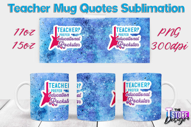 Teacher Mug Sublimation | 11 oz 15 oz Mug | School Design | PNG File Sublimation The T Store Design 