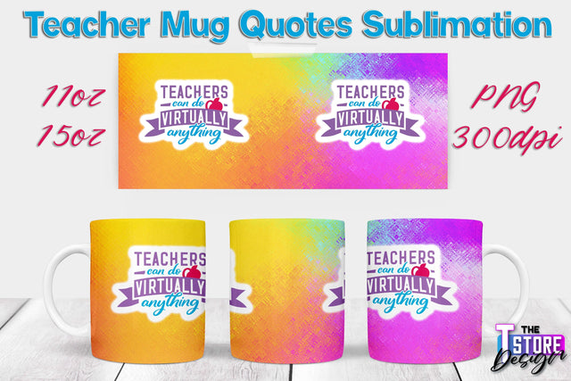 Teacher Mug Sublimation | 11 oz 15 oz Mug | School Design | PNG File Sublimation The T Store Design 