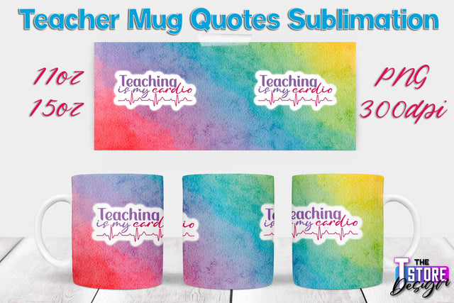 Teacher Mug Sublimation | 11 oz 15 oz Mug | School Design | PNG File Sublimation The T Store Design 