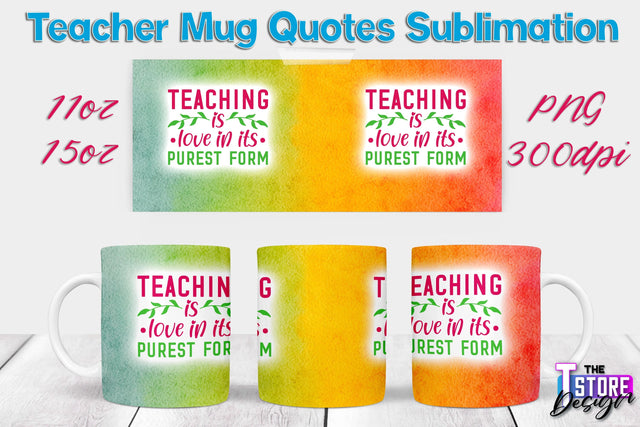 Teacher Mug Sublimation | 11 oz 15 oz Mug | School Design | PNG File Sublimation The T Store Design 
