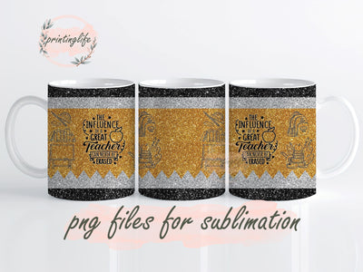 Teacher Mug Wrap PNG Sublimation Design Mug Wrap for Teacher Back To School Design Sublimation PrintingLife 