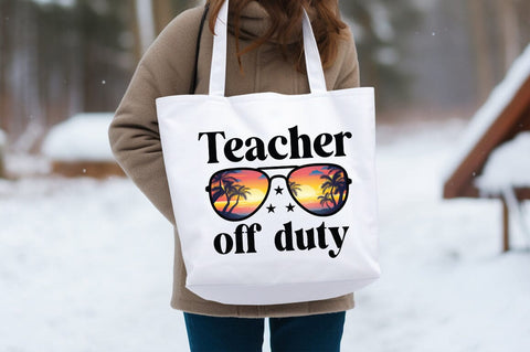 Teacher off duty PNG Design Sublimation Designangry 