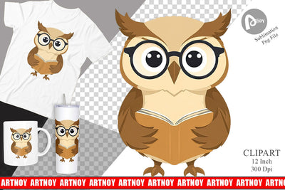 Teacher Owl Clipart Sublimation artnoy 