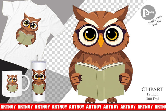 Teacher Owl Clipart Sublimation artnoy 