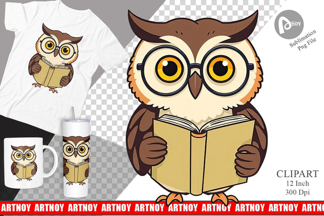 Teacher Owl Clipart Sublimation artnoy 