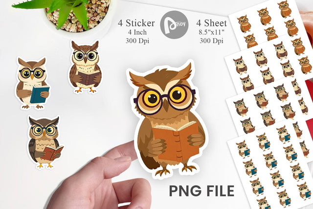 Teacher Owl Sticker Sublimation artnoy 