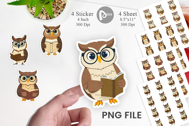 Teacher Owl Sticker Sublimation artnoy 