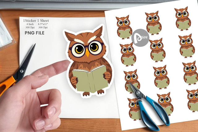 Teacher Owl Sticker Sublimation artnoy 
