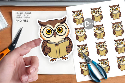 Teacher Owl Sticker Sublimation artnoy 