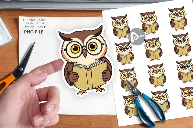 Teacher Owl Sticker Sublimation artnoy 