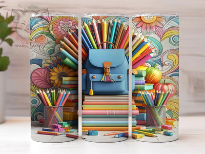 Teacher Pencil School Tumbler, Teacher Theme, Pencil Design, Classroom Style, Education Vibes, 20Oz Tumbler, Sublimation Wrap Sublimation Lara' s Designs 