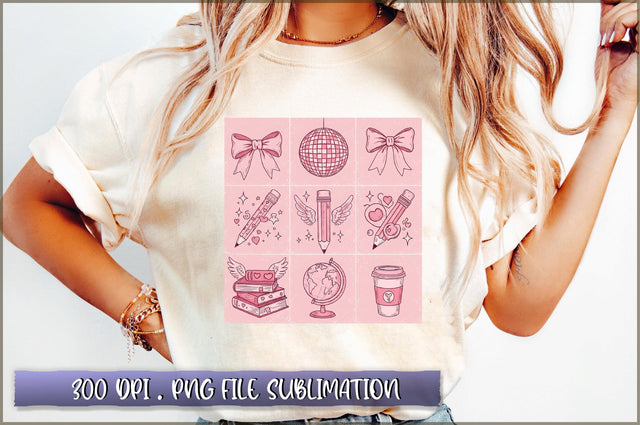 Teacher Pink Valentine Coquette PNG Sublimation Shetara Begum 