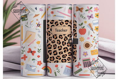 Teacher Planner 20oz Tumbler Wrap Sublimation sassyprint 