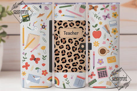 Teacher Planner 20oz Tumbler Wrap Sublimation sassyprint 