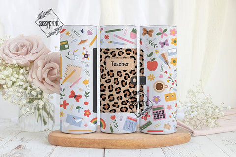 Teacher Planner 20oz Tumbler Wrap Sublimation sassyprint 