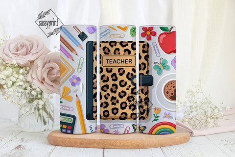 Teacher Planner 20oz Tumbler Wrap Sublimation sassyprint 