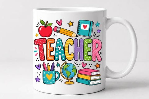 Teacher PNG | Cute Teacher Classroom Design | Sublimation PNG SVG BillahCrafts 